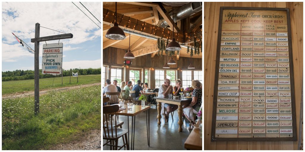 The Applecrest restaurant and signs 