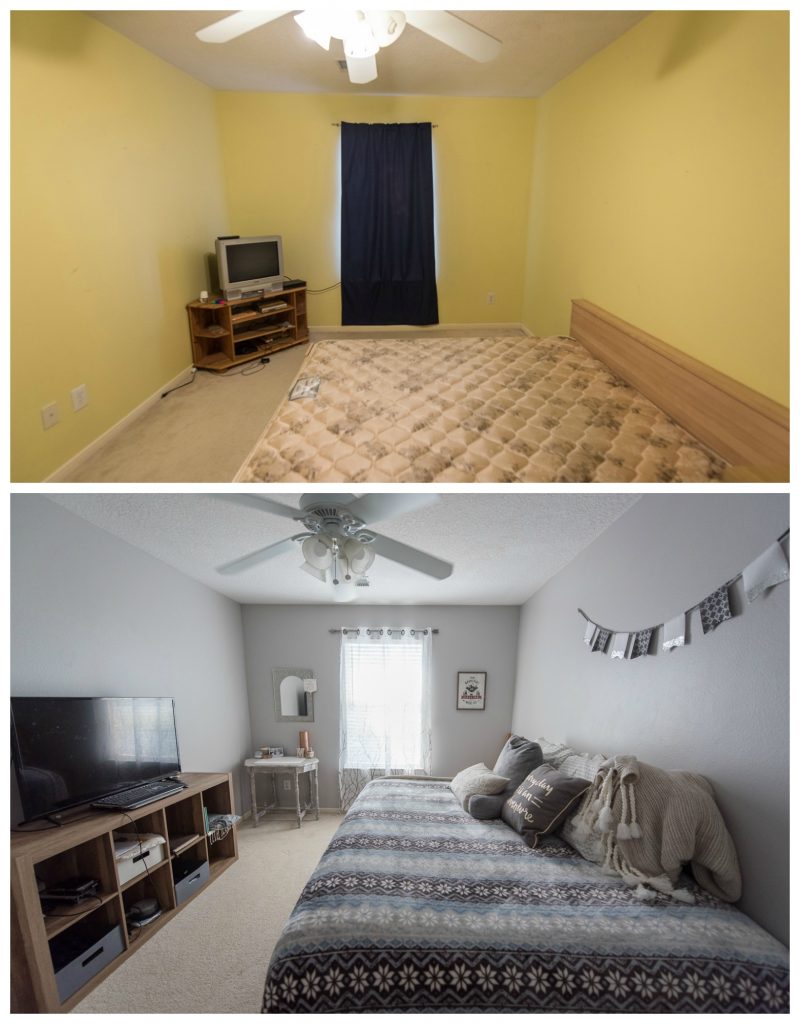 before and after home makeover renovation painting katy texas