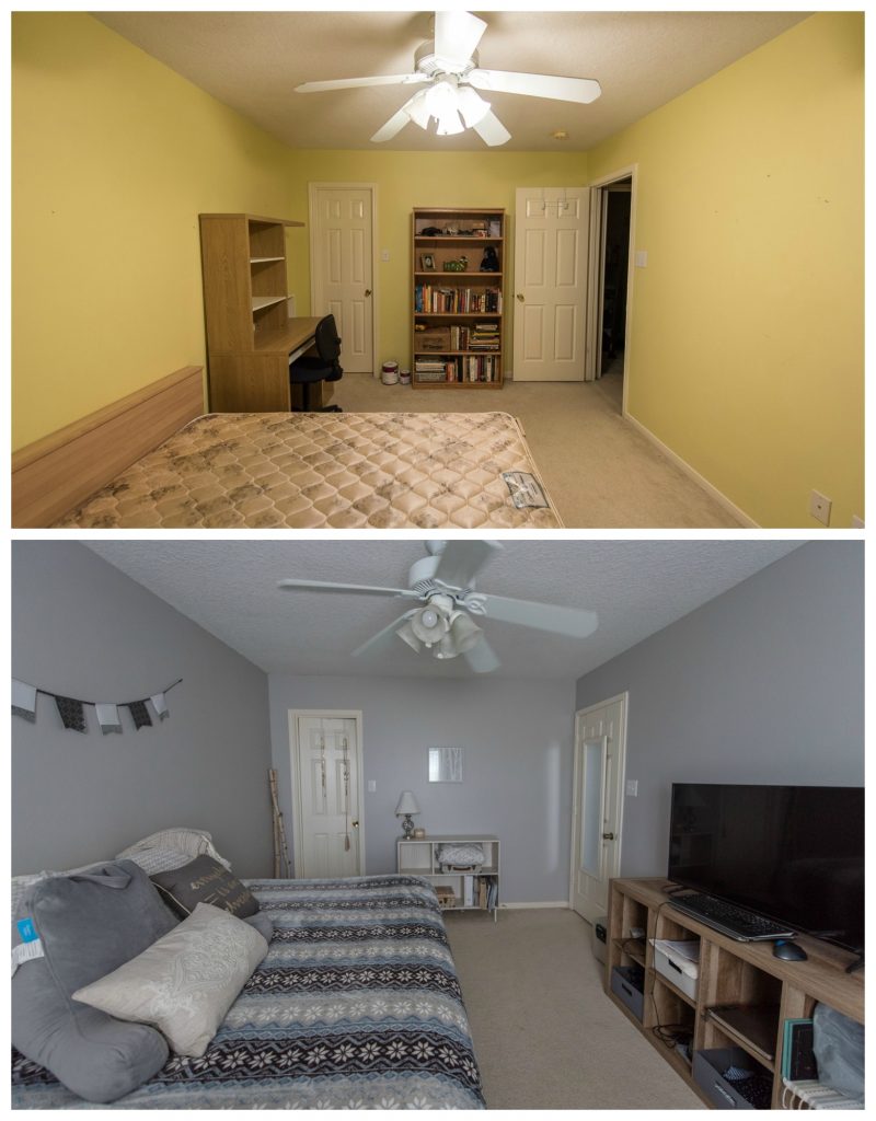 before and after home makeover renovation painting katy texas