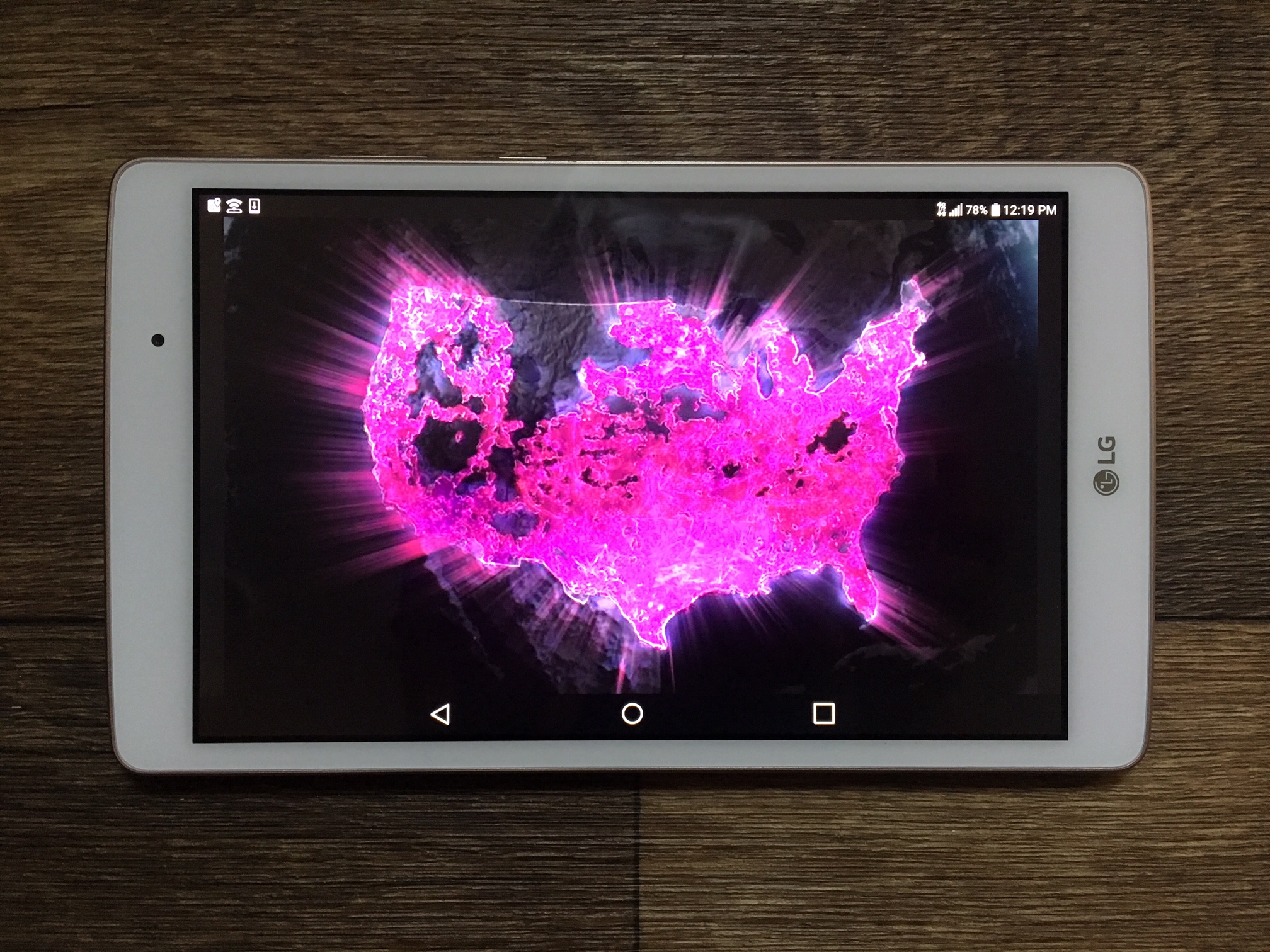 LG Tablet hotspot with cellular network coverage for T-Mobile