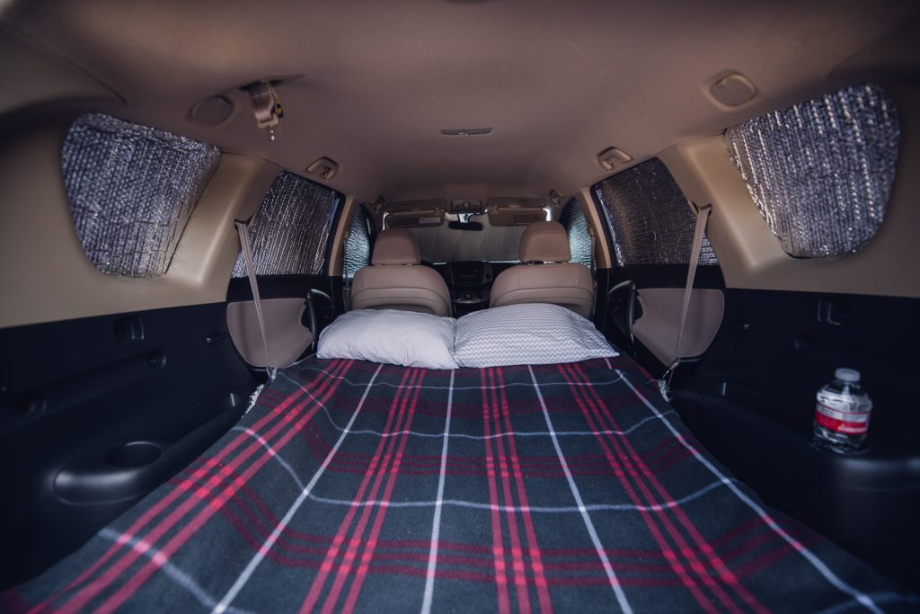 Car camping in a 2006 Toyota RAV4