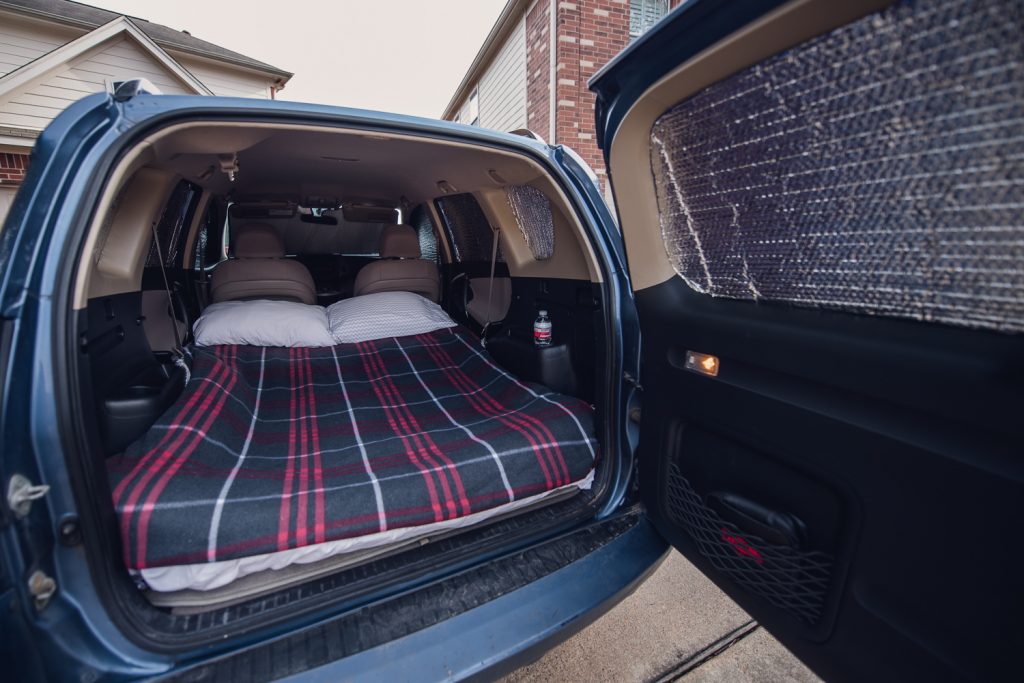 Car camping in a 2006 Toyota RAV4