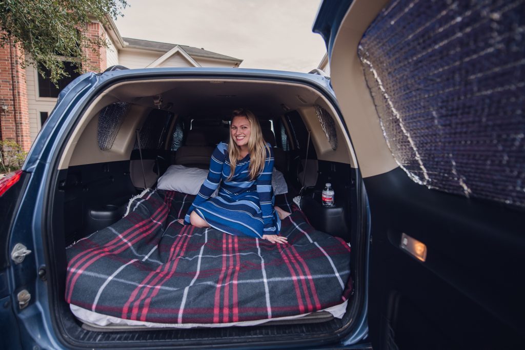 Car camping in a 2006 Toyota RAV4